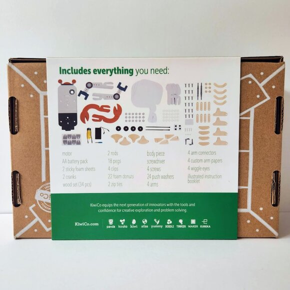 NEW KiwiCo. Kiwi Co. Crawling Robot Crab Science Kit Craft Engineering EASTER To - Picture 12 of 13